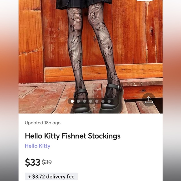 Hello Kitty O/S Fishnet Tights 🖤💖🥰 - Picture 8 of 9